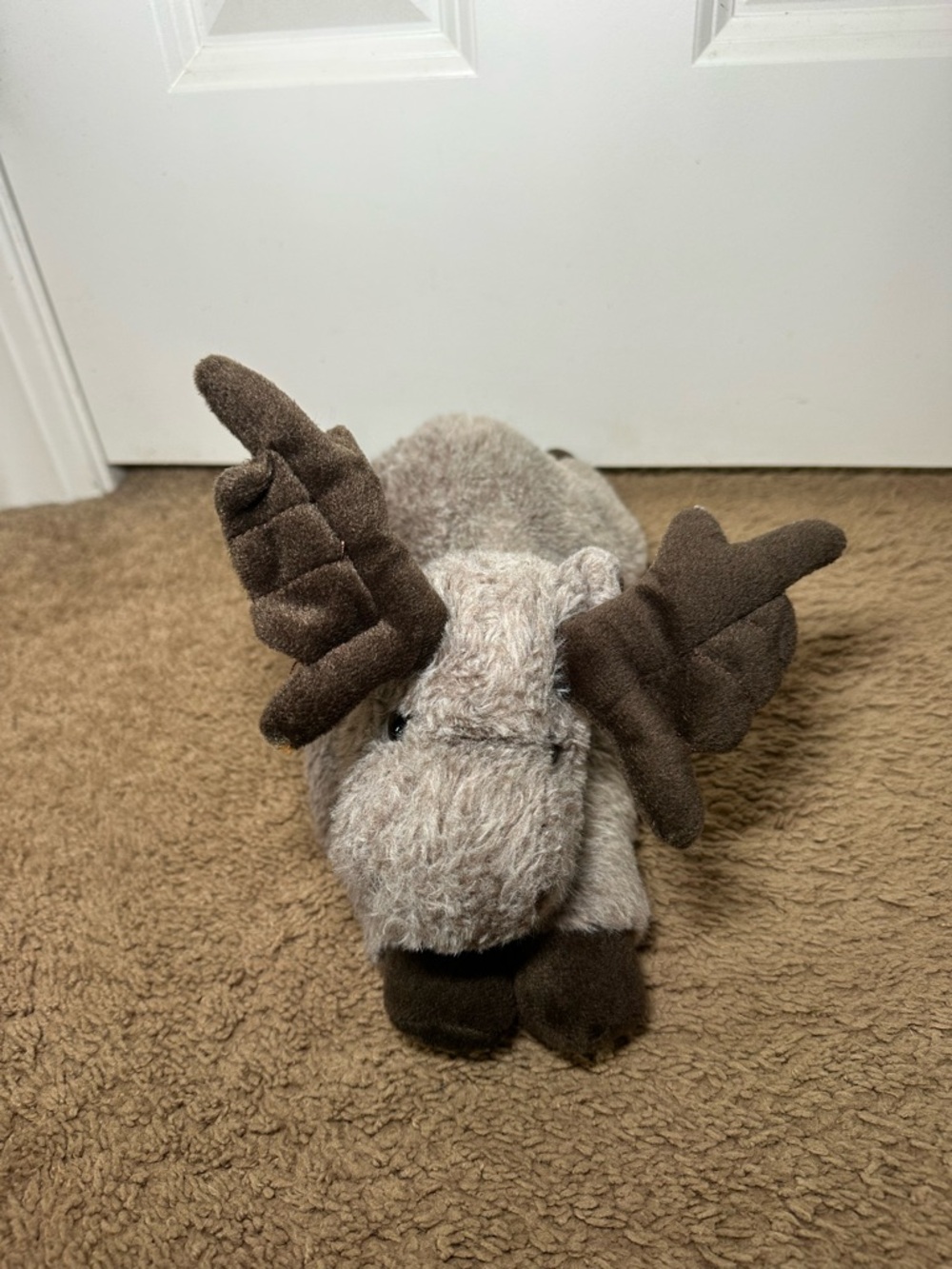 FAO Schwarz Plush Moose Stuffed Animal Toy Adopt A Pet Laying Down 2022